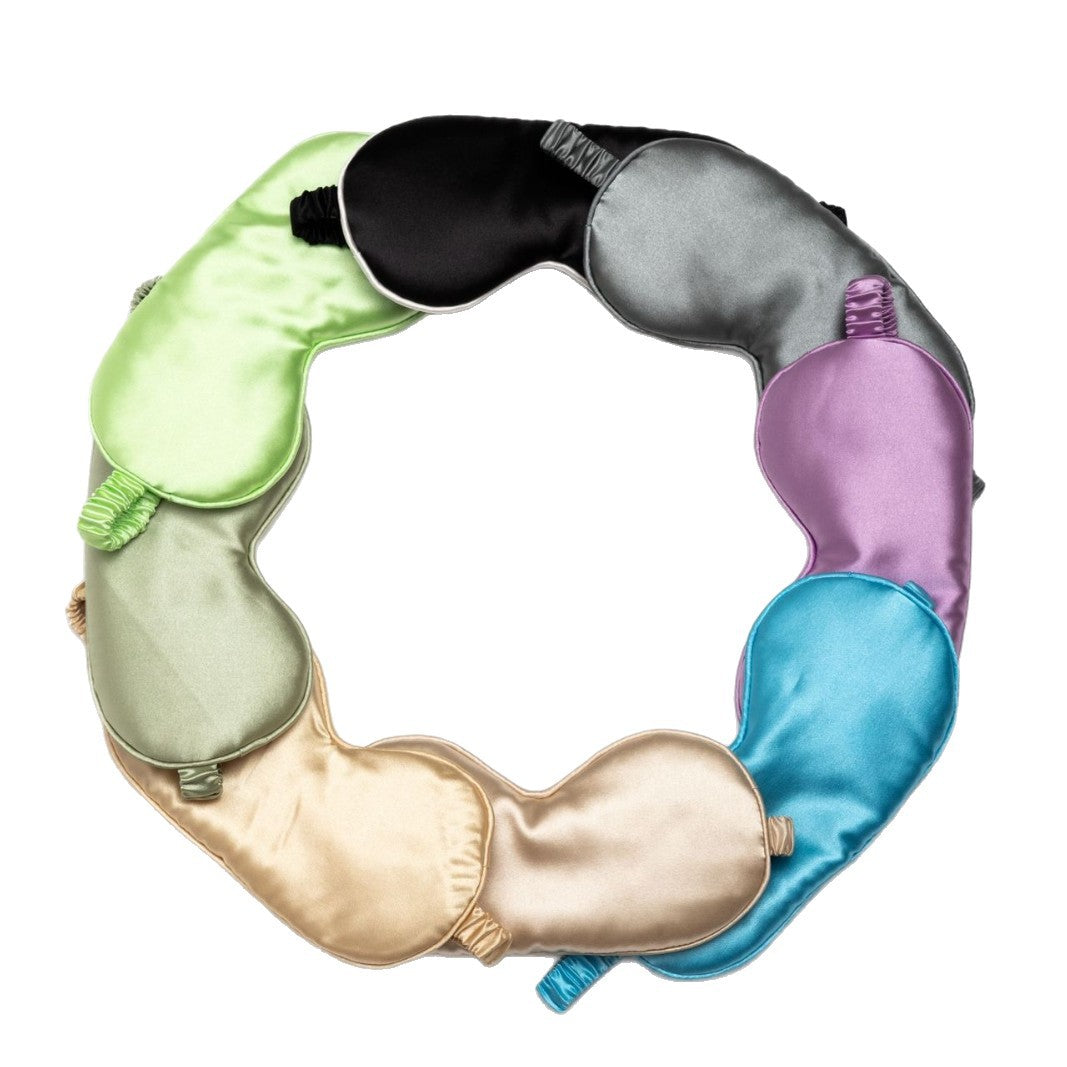 Wholesale thin breathable custom-made silk eye mask for sleep, light blocking, travel, and aviation, certified 3D mulberry silk - image 5