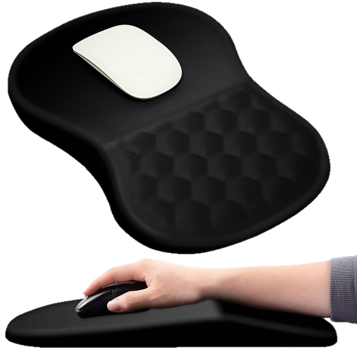 Memory foam wrist rest mouse pad ergonomic massage raised anti-slip office gaming keyboard wrist support f97 - image 5