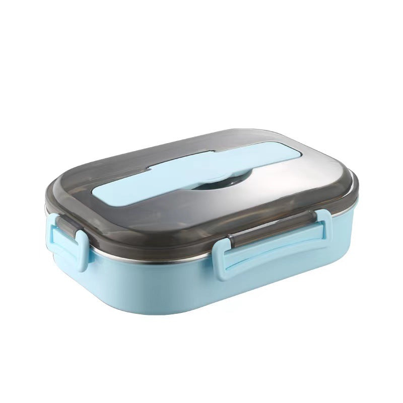 Lunch box 304 stainless steel compartment lunch box thickened insulation heating fast food box student office worker passenger lunch box - image 5