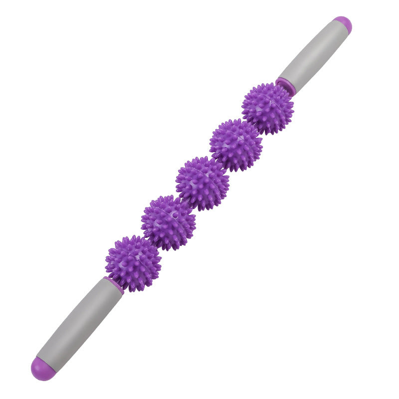 Hedgehog Ball Massage Stick Whole Body Household Muscle Relaxer 3-5 Ball Langya Roller Wheel Yoga Fitness Fascia Stick - image 5