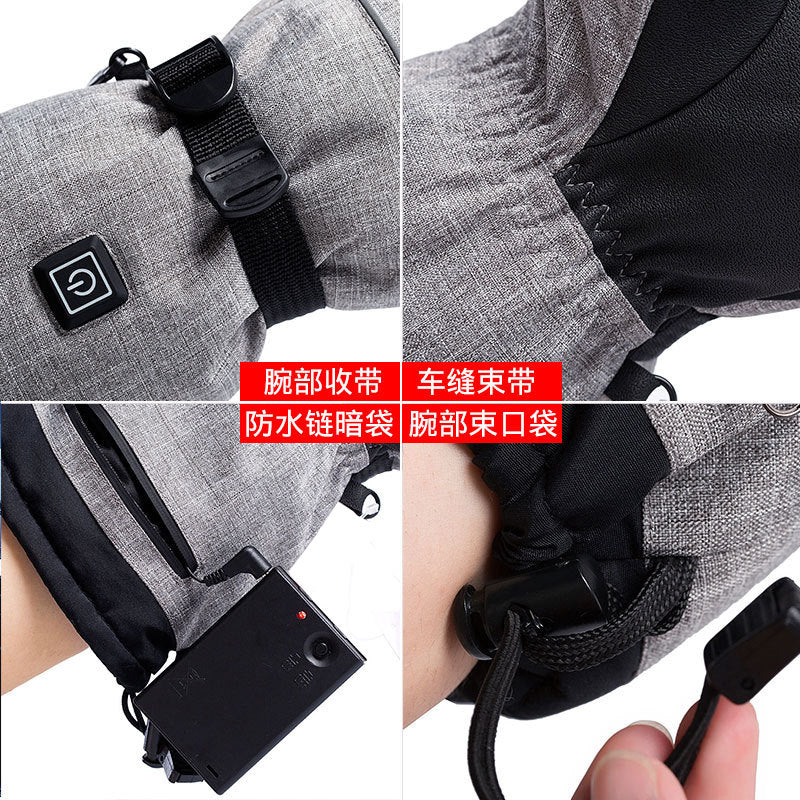 Cross-border Electric Heating Gloves Outdoor Waterproof Ski Heating Gloves Men's and Women's Winter Cycling Warm-keeping Cold-proof Gloves - image 5