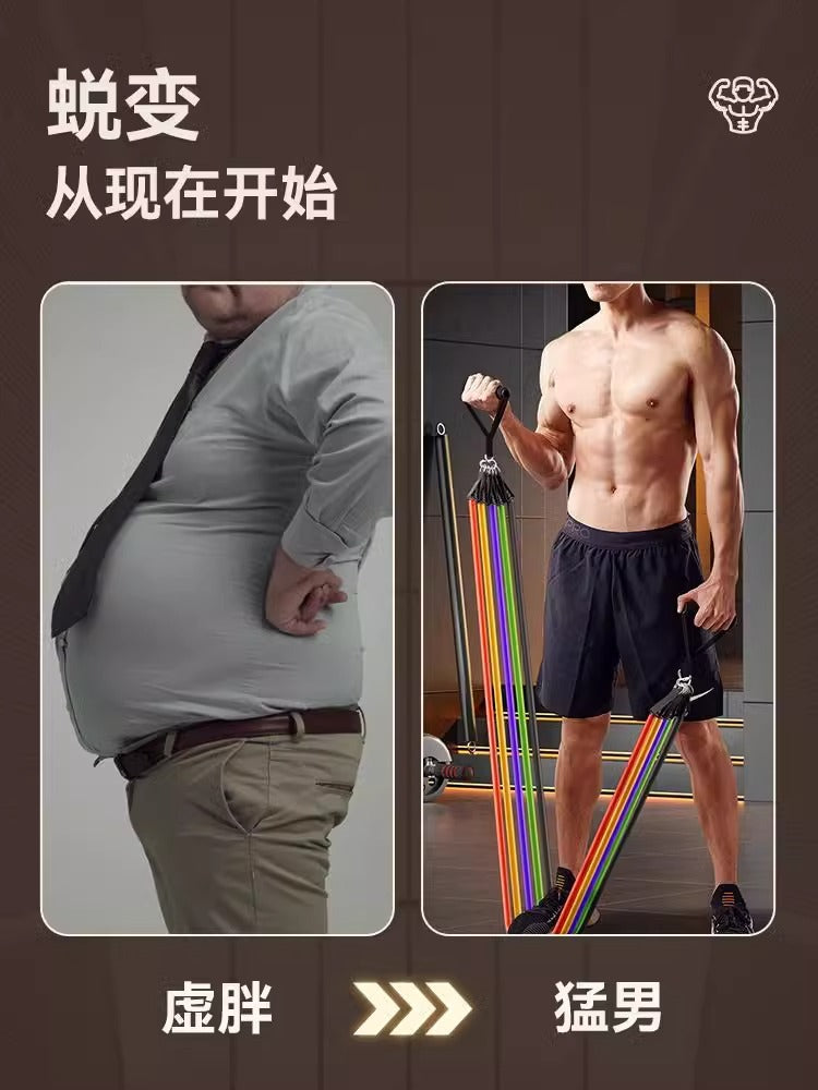 Pull Rope Fitness Men's Elahable Belt Elahable Rope Household Resistance Belt Tacker Back Strength Pax Muscle Training Equipment - image 5