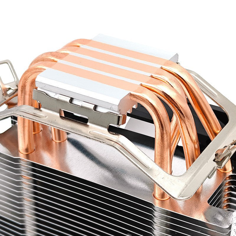 Wholesale 4 Heat Pipe Cpu Radiator 12cm Four Copper Tube Rgb Fan Silent 1700Amd Computer Cpu Radiator - image 5