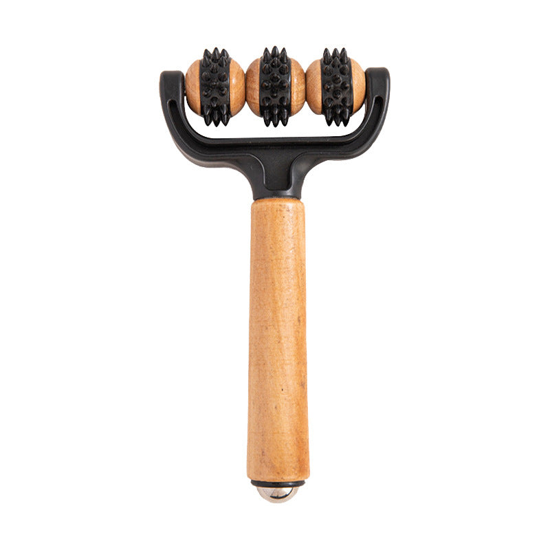 Hand-Pushed Wooden Roller Massage Stick for Muscle Relaxation, Wolf Tooth Massage Roller, Fitness Yoga Stick for Cervical Spine and Shoulder Neck - image 5