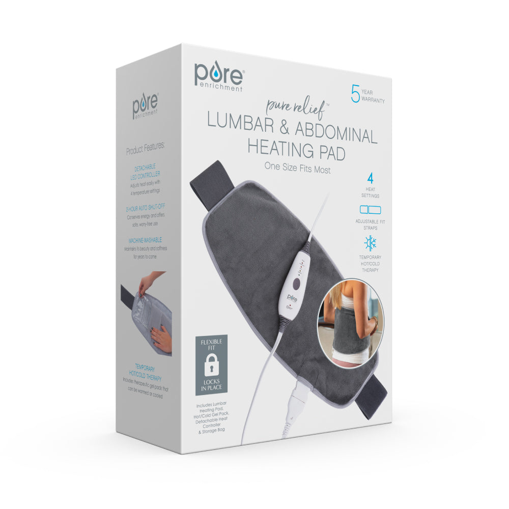 PureRelief Lumbar & Abdominal Heating Pad