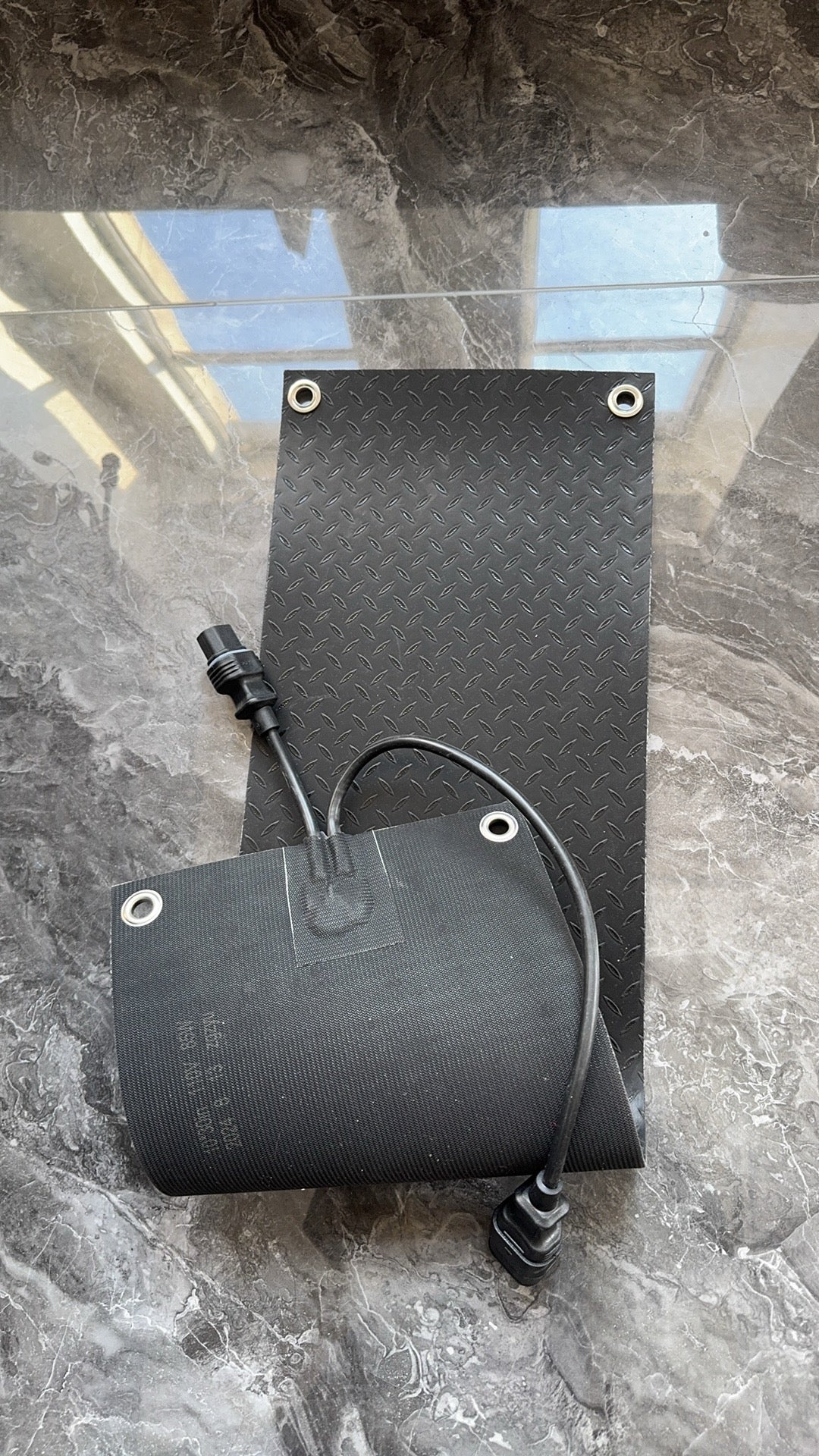 Snow Melting Stair Mat 10x30" – Heated Rubber Ice Melt Mat for Stairs, Walkways, & Entrances Model SMM01030