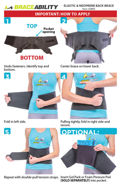 Sleeping Back Brace | Comfortable Nighttime and Sitting Lumbar Elastic Compression Neoprene Support