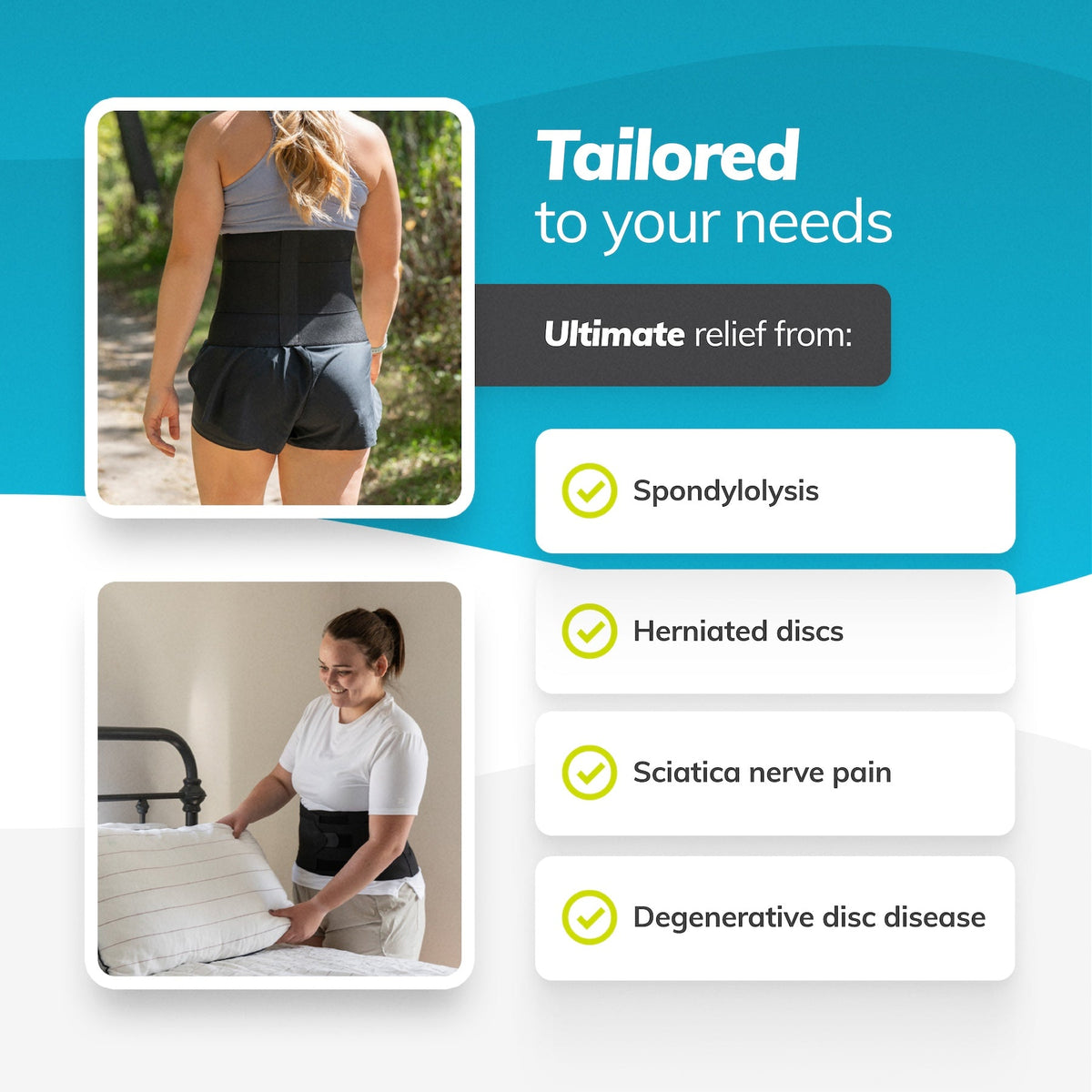 Lumbar Back Brace | Chronic Pain Relief from Sciatica and Pinched Nerve