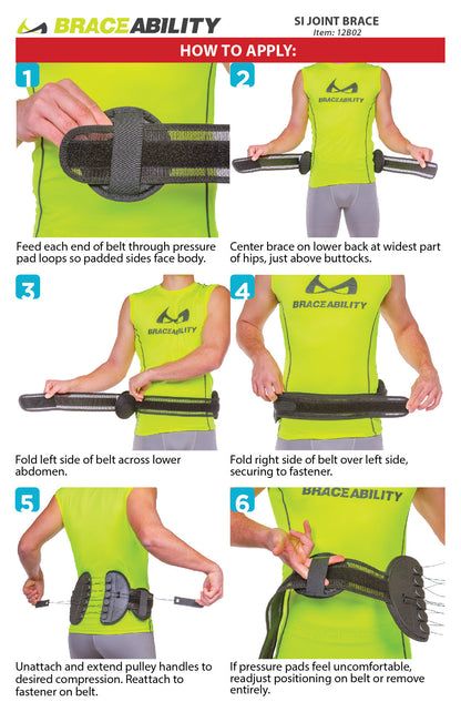 SI Joint Belt | Sacroiliac Dysfunction Treatment & Tailbone or Coccyx Pain Relief Compression Brace