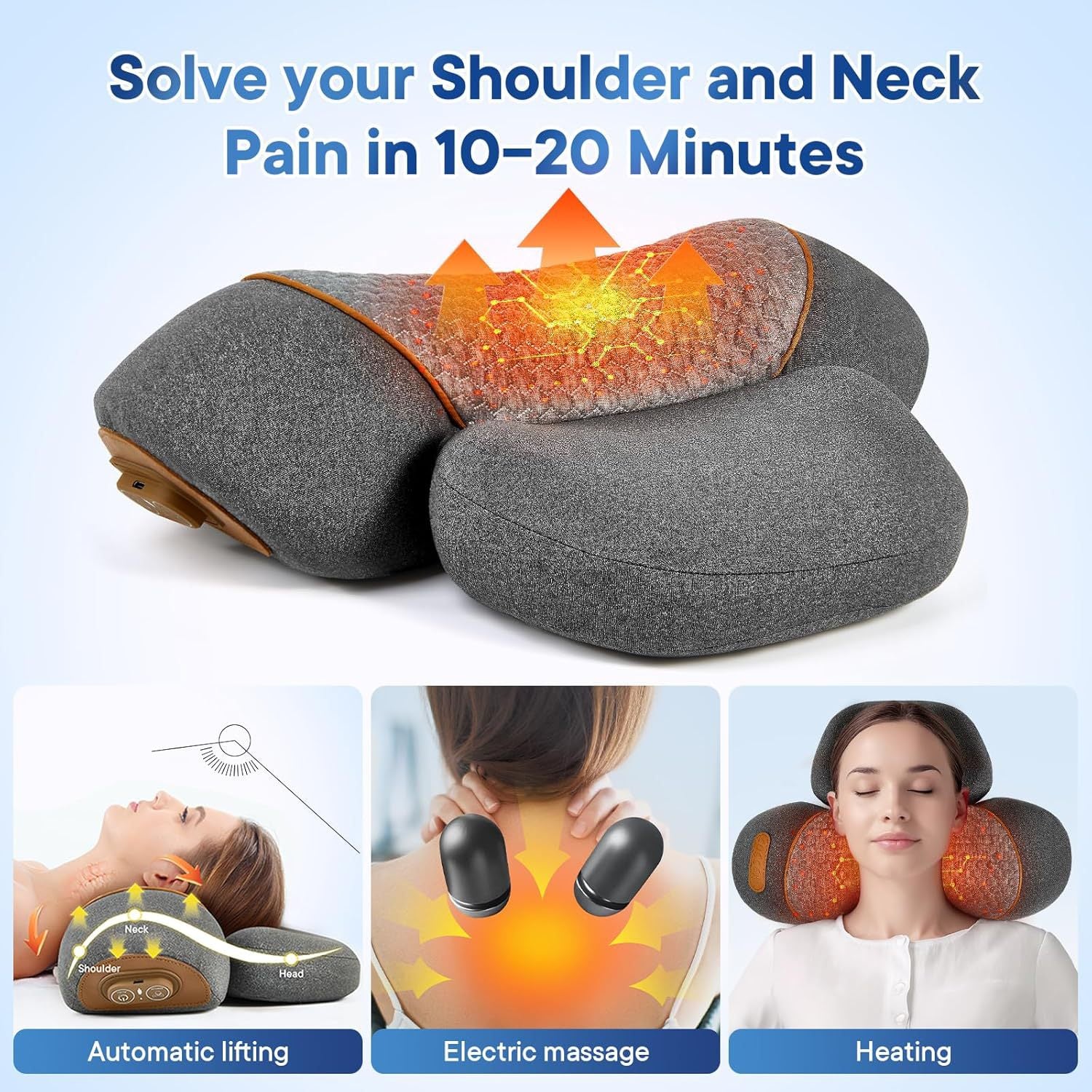 Heated Neck Massage Pillow