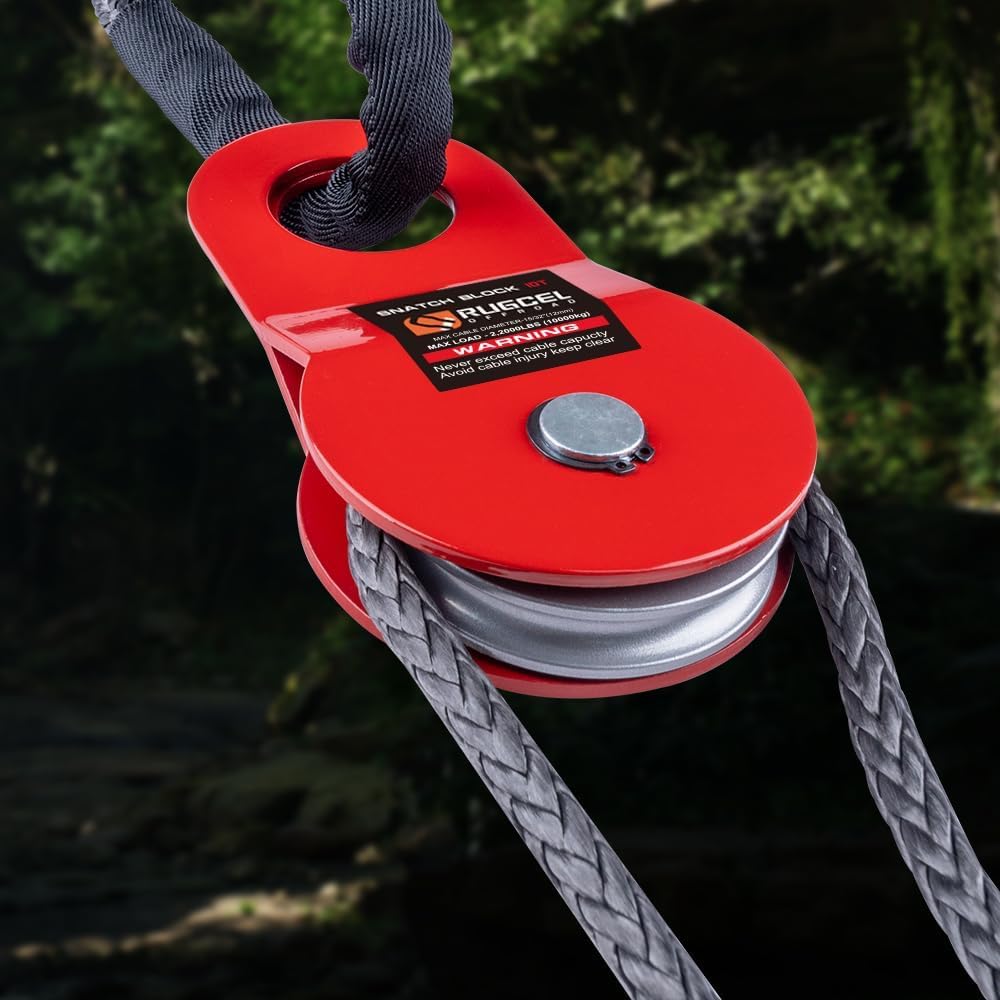 10 Ton Heavy-Duty Recovery Winch Snatch Block 22,000 lb Off-Road Towing Pulley for Truck, ATV, UTV & Tractor SB2210