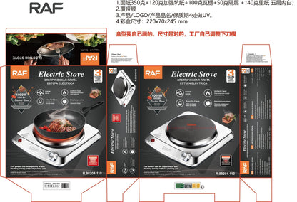 1000W Stainless Steel Electric Heater with 5-Stage Temperature Control | 110V EH1000