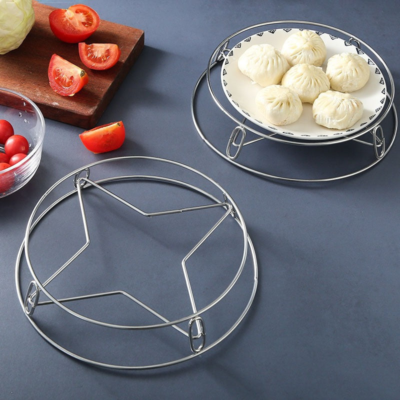 Stainless Steel Pot Rack for Home Kitchen, Heat-Insulating Pot Holder, Pot Mat, Household Stand, Anti-Scald Storage Steaming Rack - image 3