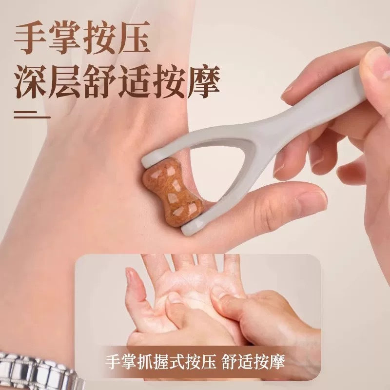 Solid Wood Finger Massager, Natural Solid Wood Roller Massage Beads, Acupoint Massage to Clear the Meridians and Acupuncture Points of Hand Joints - image 4