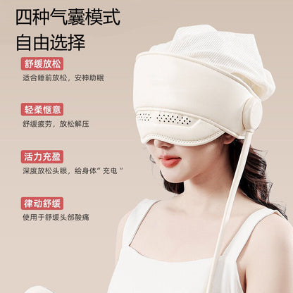 Head Massager Cross-Border English Version Electric Airbag Scalp Massage Hat Sleep Home Use Hot Compress Head Massager - image 2