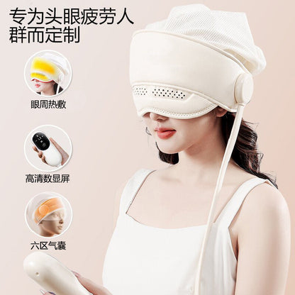 Head Massager Cross-Border English Version Electric Airbag Scalp Massage Hat Sleep Home Use Hot Compress Head Massager - image 3
