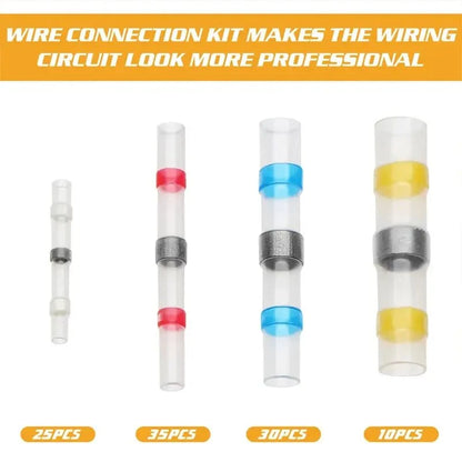 100pcs Heat Shrink Butt Wire Connectors Terminal Kit SDM030112