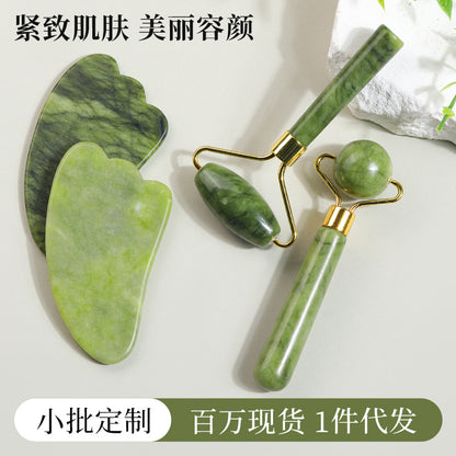 Facial Massager, Lifting and Firming Face Roller, Magic Tool, Gua Sha Board, Facial Jade Massage Roller, Heart-Shaped Rose Quartz - image 2