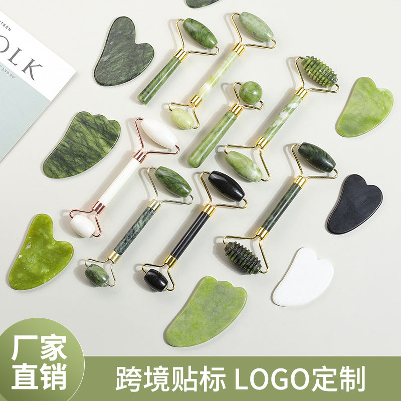 Facial Massager, Lifting and Firming Face Roller, Magic Tool, Gua Sha Board, Facial Jade Massage Roller, Heart-Shaped Rose Quartz - image 3