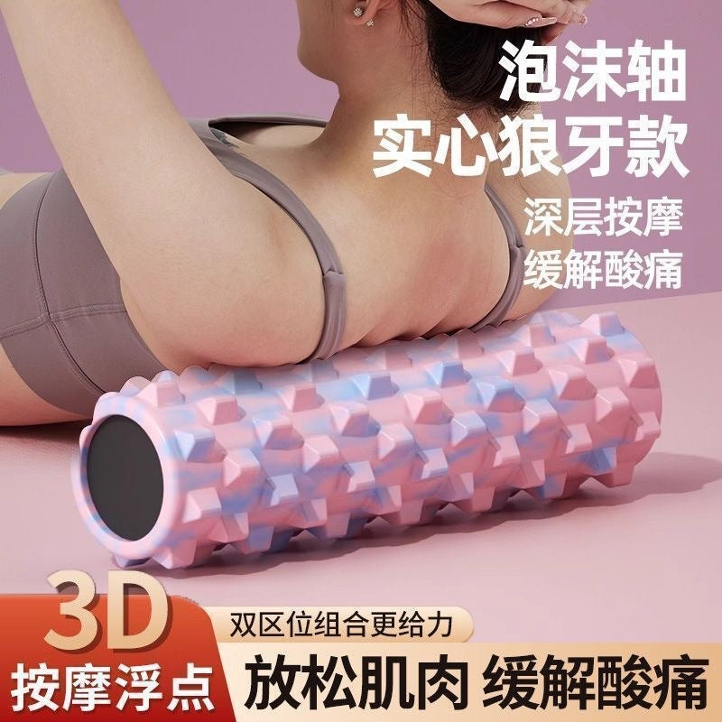 Solid Foam Roller with Spikes, Extended Yoga Roller, Wholesale Hollow Muscle Relaxation Roller, Suction Cup Foam Roller - image 1