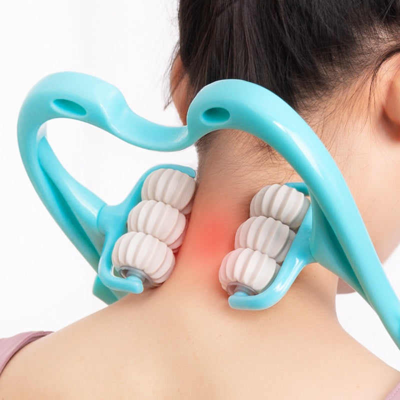 Cervical Spine Massager Multifunctional Kneading Roller Ball Manual Neck and Shoulder Massager Roller Shoulder Massager - image 3