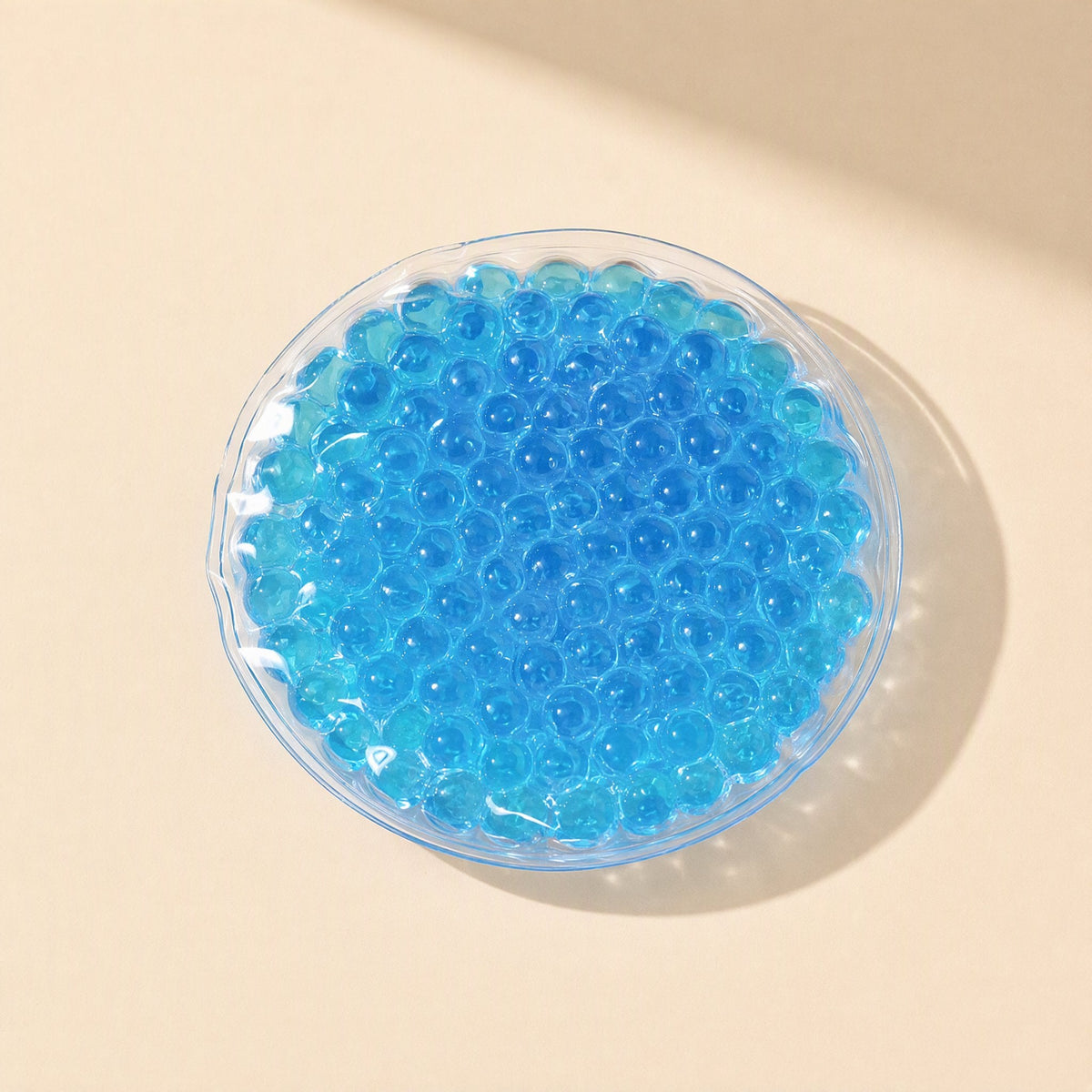 Round 10×10 cm PVC gel ice pack with ice crystal filling - view 2