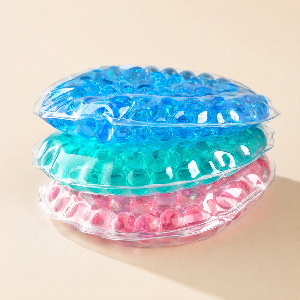 Round 10×10 cm PVC gel ice pack with ice crystal filling - view 4