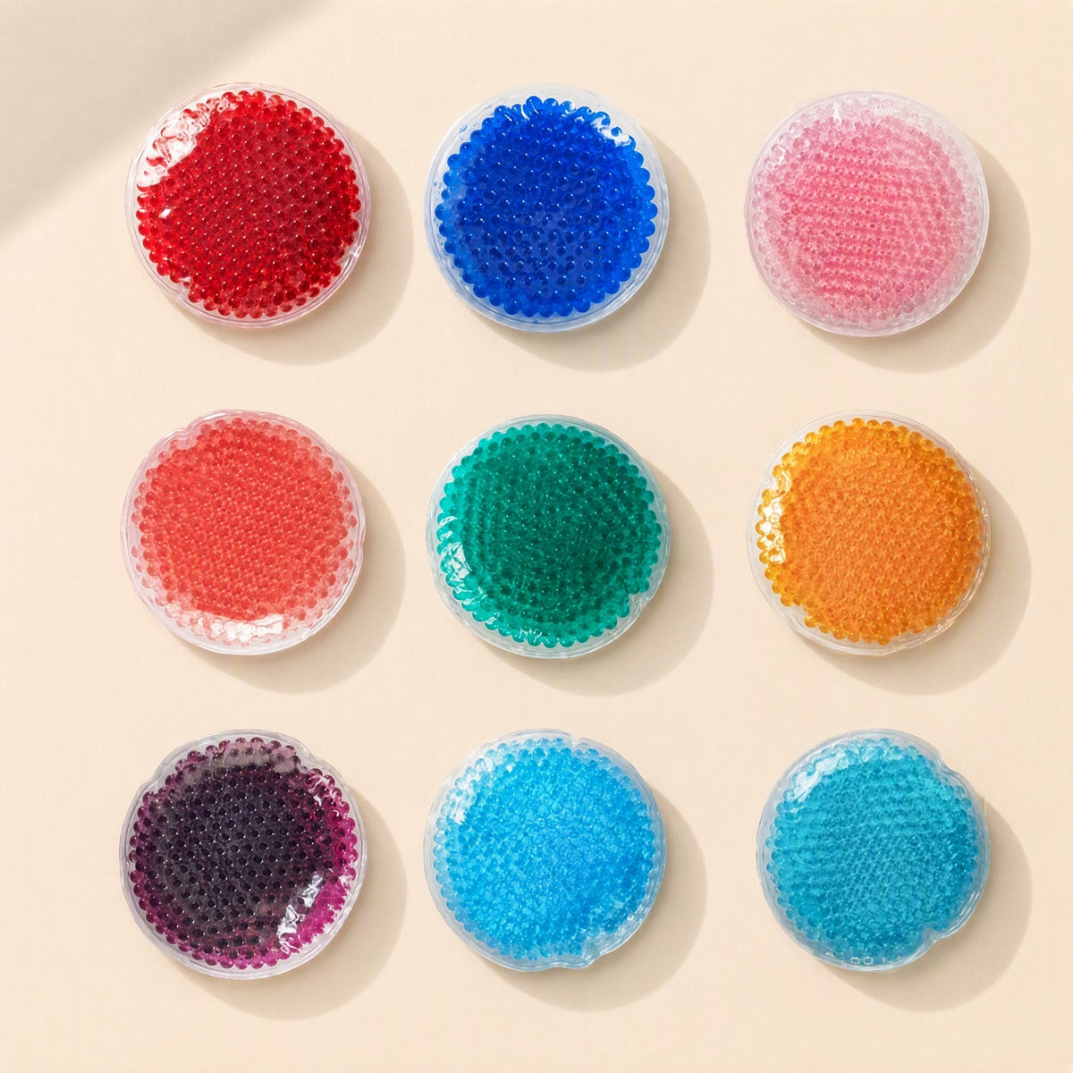 Round 10×10 cm PVC gel ice pack with ice crystal filling - view 5