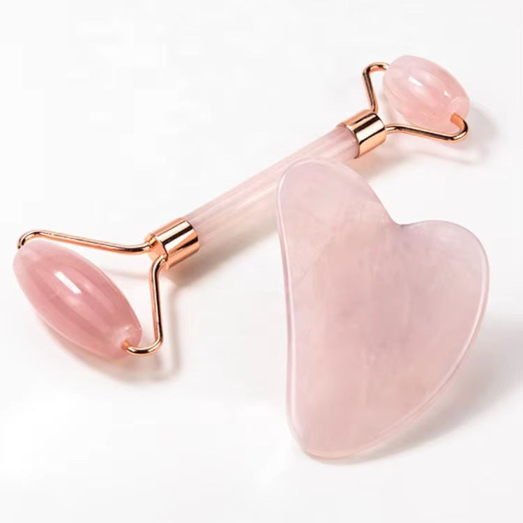 Amazon's Best-Selling Pink Crystal Jade Double-Headed Roller Massager, Heart-Shaped Scraper, Special Massage and Gua Sha Tool, in Stock from the Manufacturer - image 3