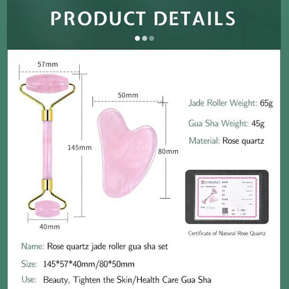 Amazon's Best-Selling Pink Crystal Jade Double-Headed Roller Massager, Heart-Shaped Scraper, Special Massage and Gua Sha Tool, in Stock from the Manufacturer - image 4