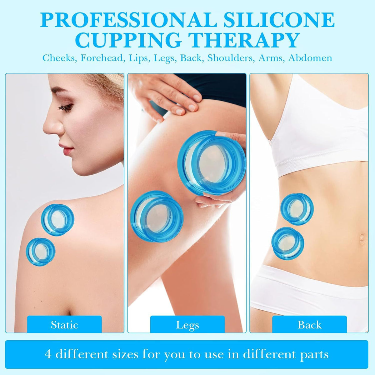 Amazon Silicone Cupping Device for Home Use, Vacuum Suction Cupping Tool, High-Transparency Negative Pressure Gua Sha Health Care Meridian Massage Cup - image 4
