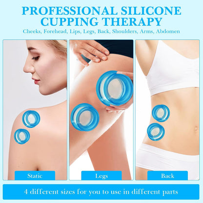 Amazon Silicone Cupping Device for Home Use, Vacuum Suction Cupping Tool, High-Transparency Negative Pressure Gua Sha Health Care Meridian Massage Cup - image 4