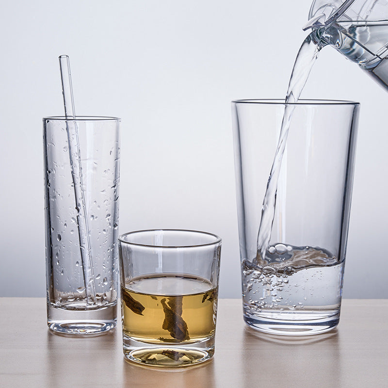Hotel Room Thickened Heat-Resistant Glass Mouthwash Cup, Transparent Glass Large Cup for Milk, Tea, and Juice - image 2