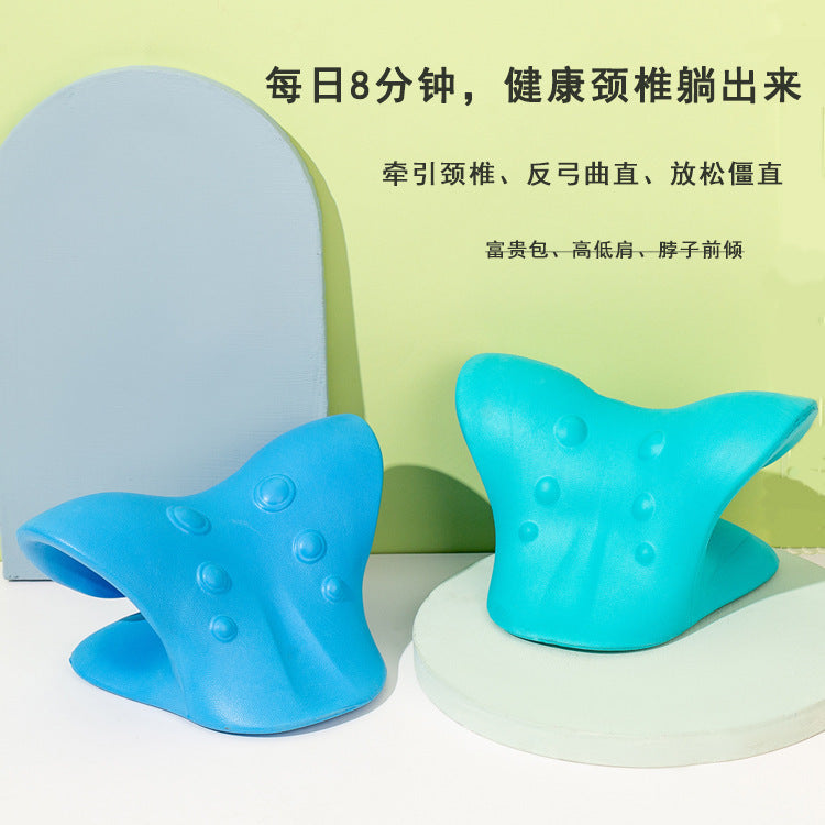 C-Shaped Cervical Spine Massage Pillow Gravity Acupressure Neck Massager Cervical Spine Pillow Neck and Shoulder Massage Pillow Home Factory - image 2