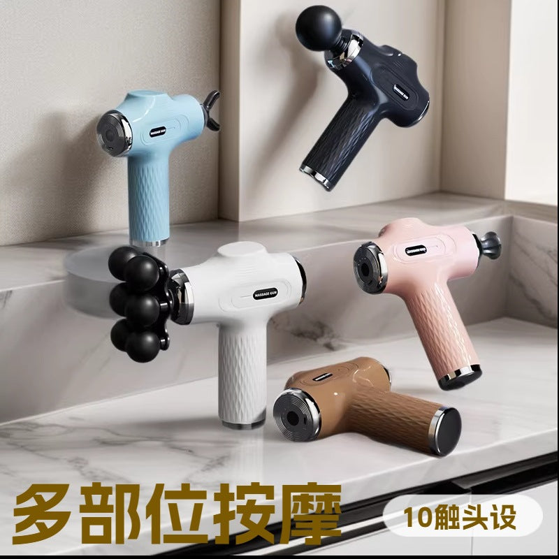 Mini Fascia Gun Muscle Relaxation Massager Multi-Functional Mini Vibration Impact Gun Portable Electric Massage Gun Cross-Border - image 2