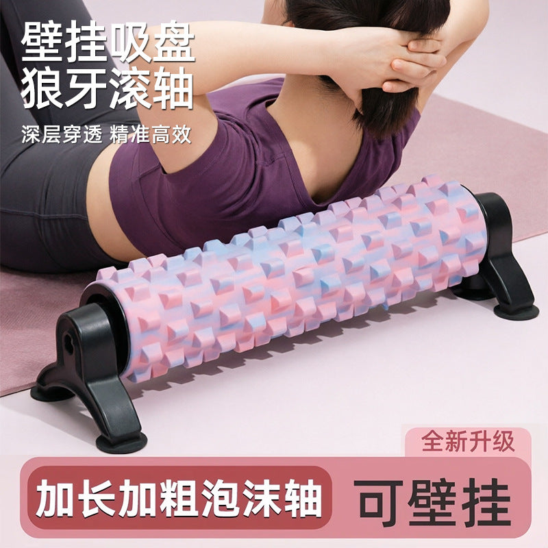 Foam Roller Fixed Stand Yoga Column Massage Roller Wolf Tooth Foam Roller Back Massage Tool Yoga Back Roller Wheel - image 1