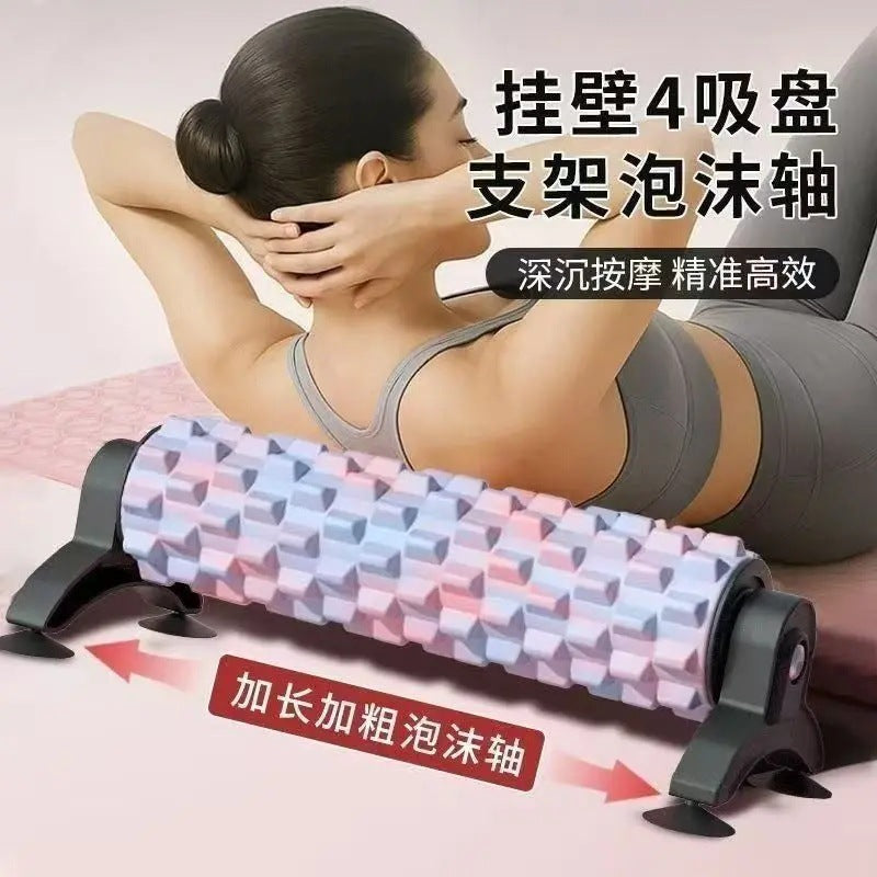 Foam Roller Fixed Stand Yoga Column Massage Roller Wolf Tooth Foam Roller Back Massage Tool Yoga Back Roller Wheel - image 3