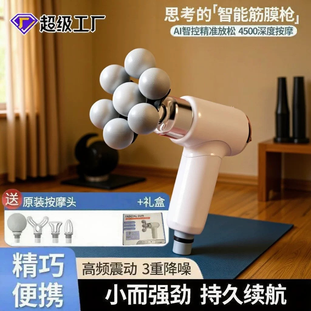 Three-Head Fascia Stretching Gun, Cross-Border Household Mini Massager, Multifunctional Neck Massager, Gift Souvenir Wholesale - image 1