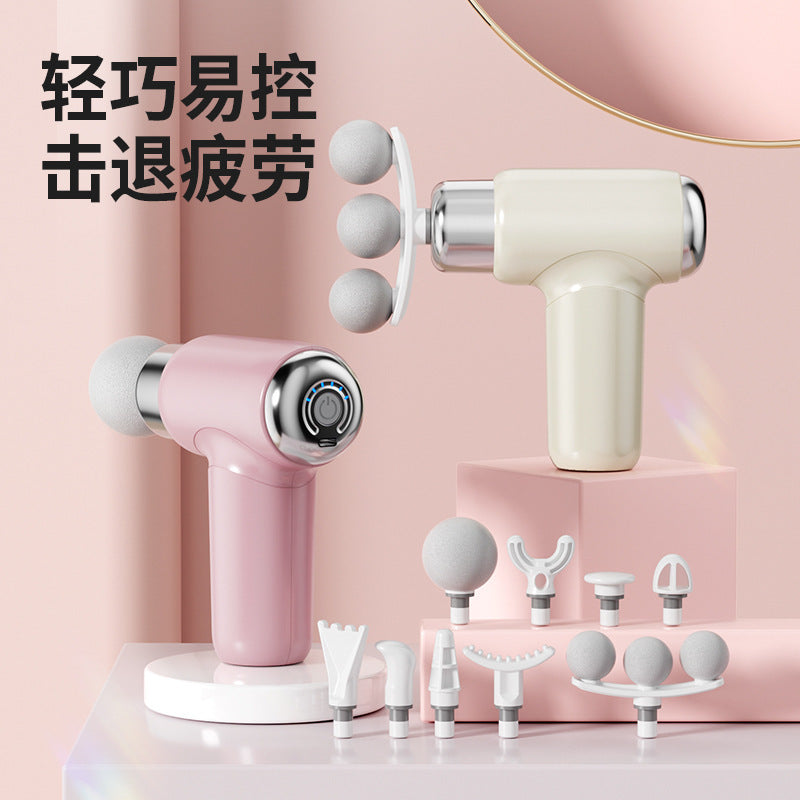 Three-Head Fascia Stretching Gun, Cross-Border Household Mini Massager, Multifunctional Neck Massager, Gift Souvenir Wholesale - image 3