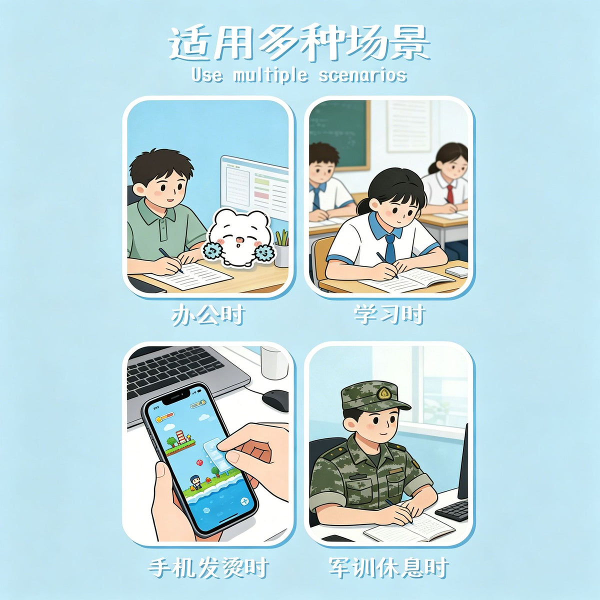 Cartoon Cooling Patch, Summer Cooling Patch, Adult Cold-Sensing Physical Ice Patch, Cold Ice Compress, Mobile Phone Cooling and Heat Dissipation Cooling Patch - image 4