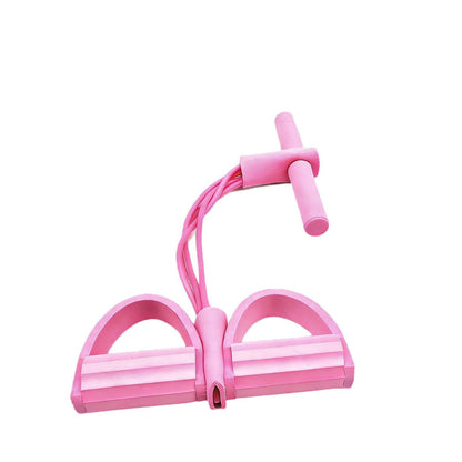 Cross-Border Wholesale Four-Tube Foot Pedal Resistance Band for Sit-Ups, Muscle Stretching Aid, Yoga Waist Slimming and Abdominal Tightening Rope - image 4