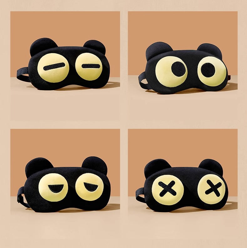 Cute and Funny Eye Mask for Sleeping, Light-Blocking, Suitable for Male and Female Students, Gaming Eye Protection Mask, Ice and Heat Compress for Lunch Break t - image 2