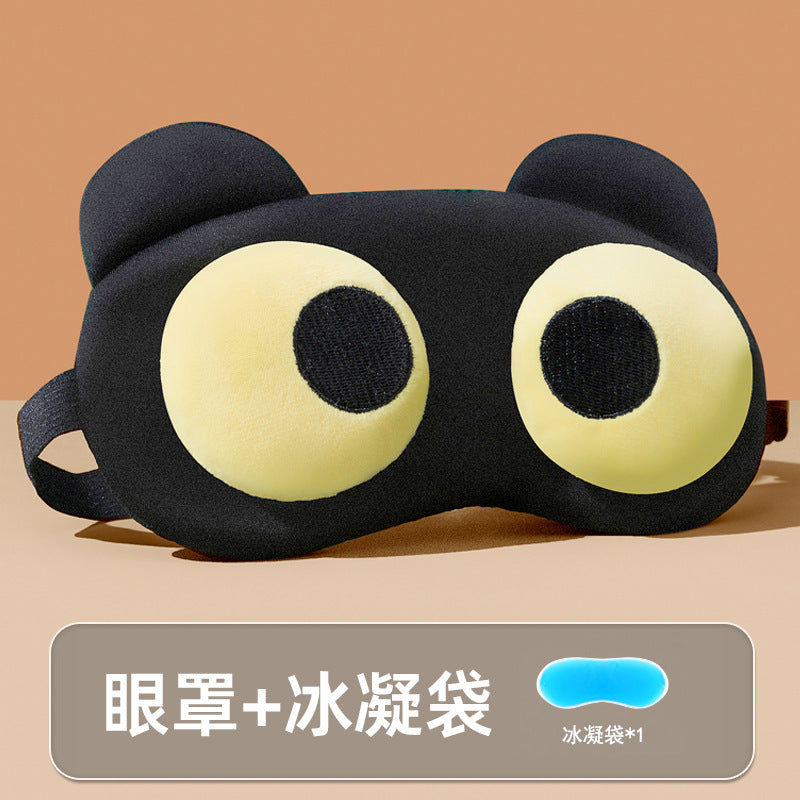 Cute and Funny Eye Mask for Sleeping, Light-Blocking, Suitable for Male and Female Students, Gaming Eye Protection Mask, Ice and Heat Compress for Lunch Break t - image 4