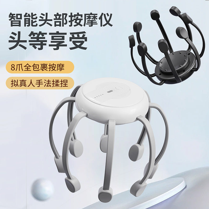 New Octopus Head Massager, Smart Electric Massage Claw, Meridian Dredging, Scalp Decompression and Relaxation Massager - image 2