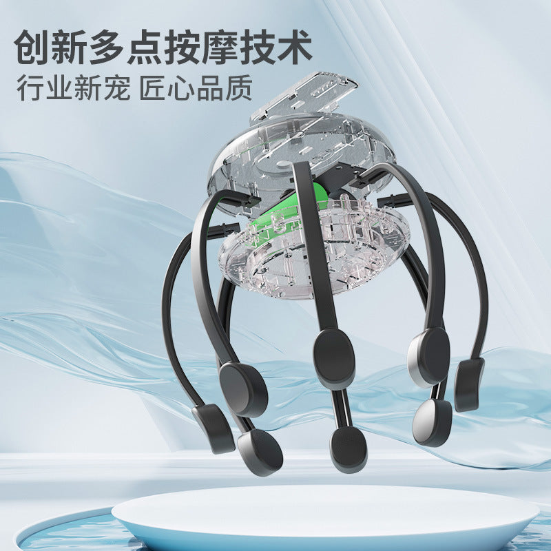 New Octopus Head Massager, Smart Electric Massage Claw, Meridian Dredging, Scalp Decompression and Relaxation Massager - image 3