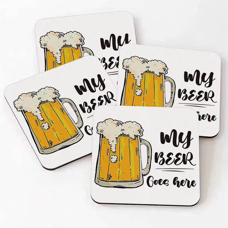 Customized Bar Beer Coasters, Nightclub Restaurant Heat-Insulating Disposable Placemats, Creative Cartoon Absorbent Paper Coasters, Custom-Made - image 3