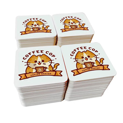 Customized Bar Beer Coasters, Nightclub Restaurant Heat-Insulating Disposable Placemats, Creative Cartoon Absorbent Paper Coasters, Custom-Made - image 5