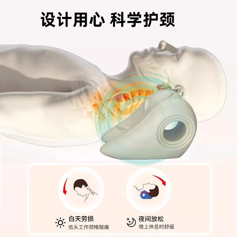 New cross-border W-shaped cervical pillow, neck correction and soothing device, stretching cervical pillow, neck and shoulder massage pillow, hump neck pillow - image 2