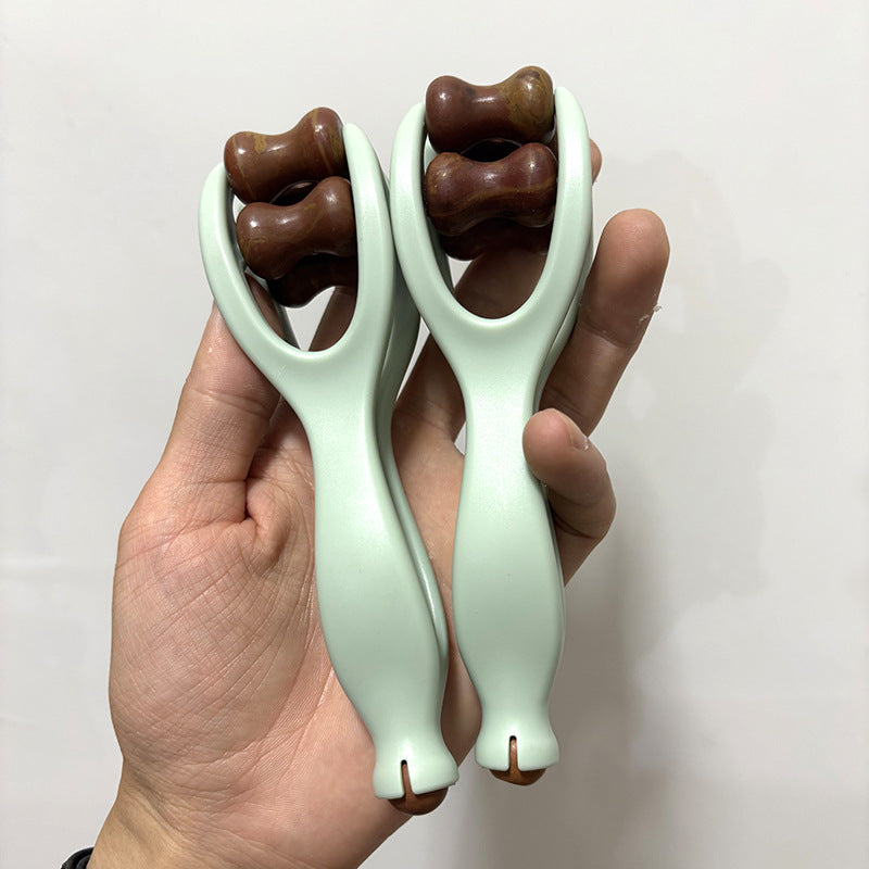 Upgraded four-wheel natural red Bianstone finger massage clip hand joint massager massage roller, direct from the manufacturer - image 1