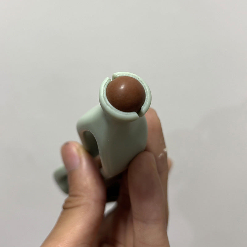 Upgraded four-wheel natural red Bianstone finger massage clip hand joint massager massage roller, direct from the manufacturer - image 4